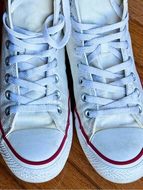“Converse All Star White High Top Sneakers Size 8.5 Clean Classic Chuck Taylor”